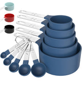 CookVera Measuring Cups & Spoons Set – Hands-On Fraction Learning Set for Children, Color-Coded Engraved Measuring Tools