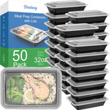 Dealusy 100-Piece 24 oz Reusable Food Containers – Uniform White Prep Bowls for Clean-Lined Kitchen and Capsule Pantry Storage