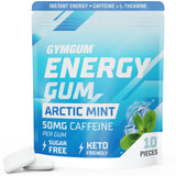 GYMGUM Energy Caffeine Gum | Clean Label Vegan Energy Gum for Mindful Morning Routines, Zero Aspartame Pre-Workout Chew