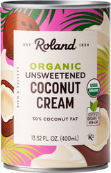 Roland Foods Organic Coconut Cream – Wholesome Pantry Staple for Clean-Eating Home Cooks, Dairy-Free Whipped Topping for Mindful Desserts