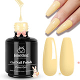 Beetles Gel Nail Polish – Alcohol-Free Lemon Chiffon Pastel for a Mindful Self-Care Manicure Routine at Home