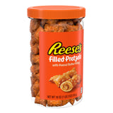 Reese's Sweet and Salty Pretzel Bites Filled with Reese's PB and Jelly – Travel Snack Jar for Tailgating, Road Trips, and Picnics