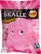Bubs Godis Cool Hallonskalle – Vegetarian-Certified Foam Candy for Plant-Based Lunchboxes, Sour Raspberry 180g