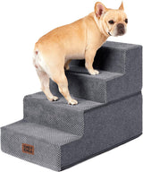 EHEYCIGA Dog Stairs for Bed 18" – Foldable Foam Pet Steps That Disappear Into Any Room