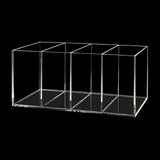 HSYMQ Acrylic Desk Organizer 4 Sections – Remote Workstation Sorting Tray for Writing Tools and Highlighters