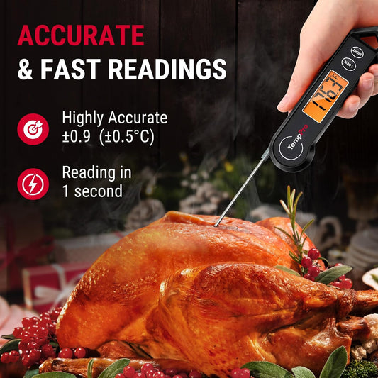 4.3-inch food-grade stainless steel probe, safe up to 572°f