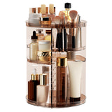 LuxeVue 8-Layer Makeup Carousel – Time-Saving Vanity Organizer That Keeps Every Bottle Within Reach, Clear Acrylic