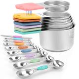 Magnetic Measuring Cups and Spoons Set – Less-Is-More Baking Essentials, Magnetic Nesting Design for Clean Countertops
