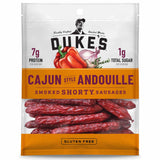 Duke's Pork Cajun Andouille Smoked Shorty Sausages – Portable Trail Snack for Backcountry Hiking, 7g Protein, 5 oz Resealable Bag