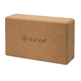Gaiam Cork Yoga Block 1.5 lb – On-the-Go Pose Modifier for Beach Yoga and Outdoor Fitness Sessions