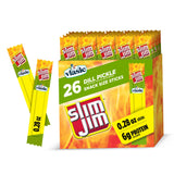 Slim Jim Smoked Meat Sticks, Vlasic Dill Pickle Flavor – Portable 6g Protein Snack for Camping and Hiking