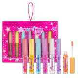 Non-Toxic Kids Lip Gloss - 7pc Fruity Flavored Set for Tween Bedroom, Washable Shimmer