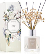 Reed Diffuser Set – Christmas Gift Idea for Mom, Flameless Home Fragrance with Real Flower Topper Accent