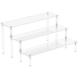 MEGHA Premium Clear Acrylic 3-Tier Riser – Elevated Perfume Display for the Vanity
