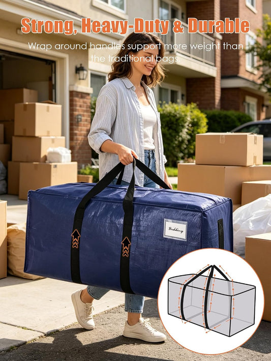 86-liter (24-gallon) capacity holding up to 4 king-size comforters per bag
