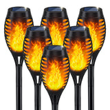 IkeeRuic Solar Torch Lights for Patio, Camping & Backyard Pathway Ambiance