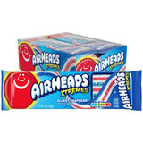 Airheads Xtremes Belts Blue Raspberry Chewy Candy, Bulk 18 Pack Individually Wrapped 2 oz Sour Belts – Heat Stable Hiking Camping and Road Trip Snack