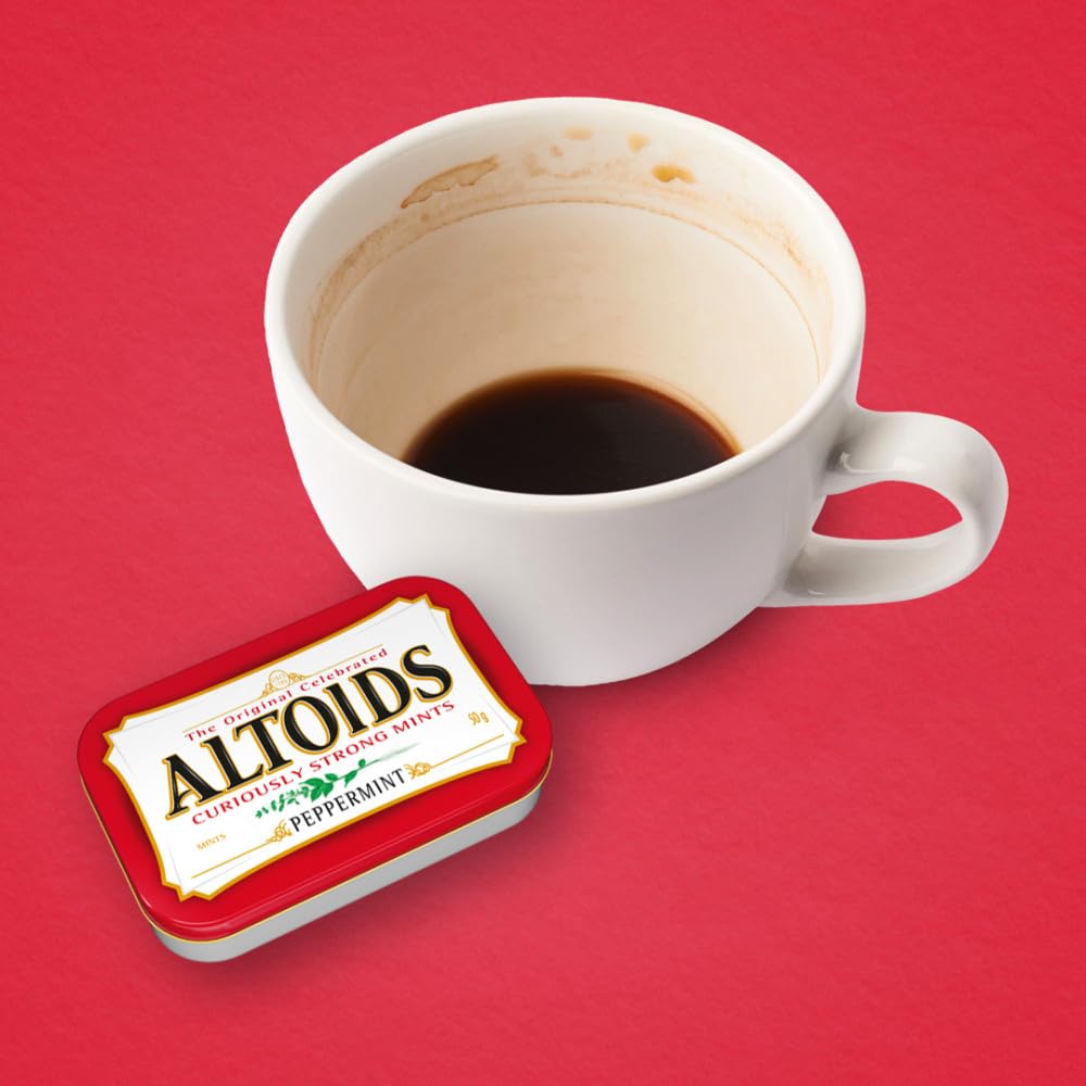 ALTOIDS Peppermint Mints – Simple Curiously Strong Mints in a Clean White Tin for Clutter-Free Countertops