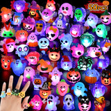 Aurelia Glow 3D Halloween Rings – Portable Light Up Favors for Trick or Treat Walks and Outdoor Halloween Trails