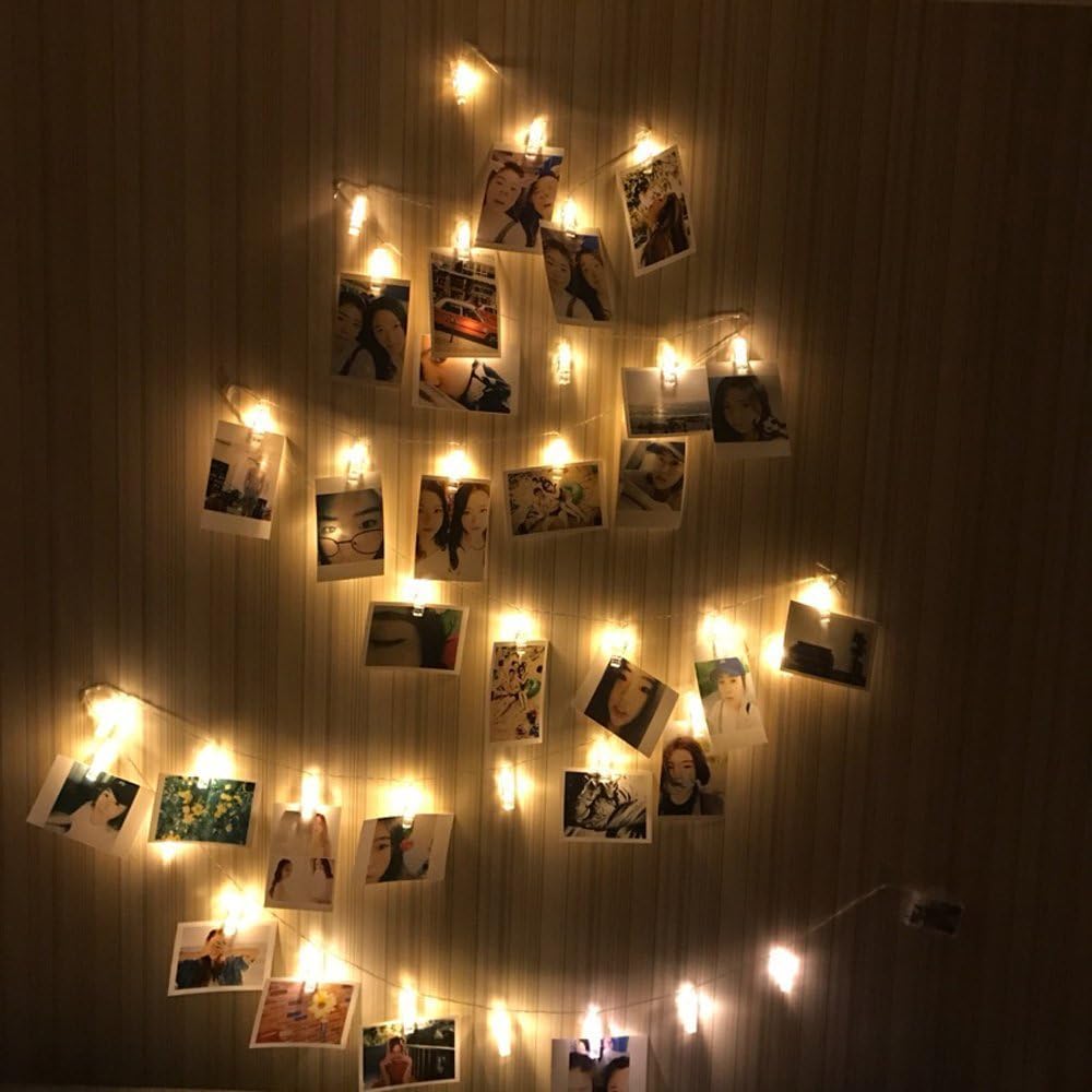 AOSTAR Minimalist Photo Clip String Lights – Clean Warm White Display, 10FT Uncluttered LED Line