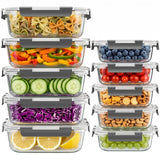 Dealusy 20-Piece Glass Food Storage Set – Thoughtful Birthday Gift for Meal Prep Lovers