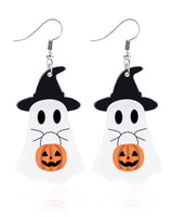 Simple Silhouette Halloween Earrings – Understated Black Acrylic Drops for Everyday Spooky Style