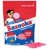 Bazooka Bubble Gum Sugar-Free Pellets – Kids Birthday Party Favors and Baseball Goodie Bag Stuffers, 120 Ct