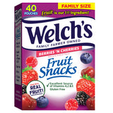 Welch's Fruit Snacks Mixed Fruit – Office Break Room Snack Drawer Supply, 40 Single-Serve 0.8 oz Bags for Coworkers