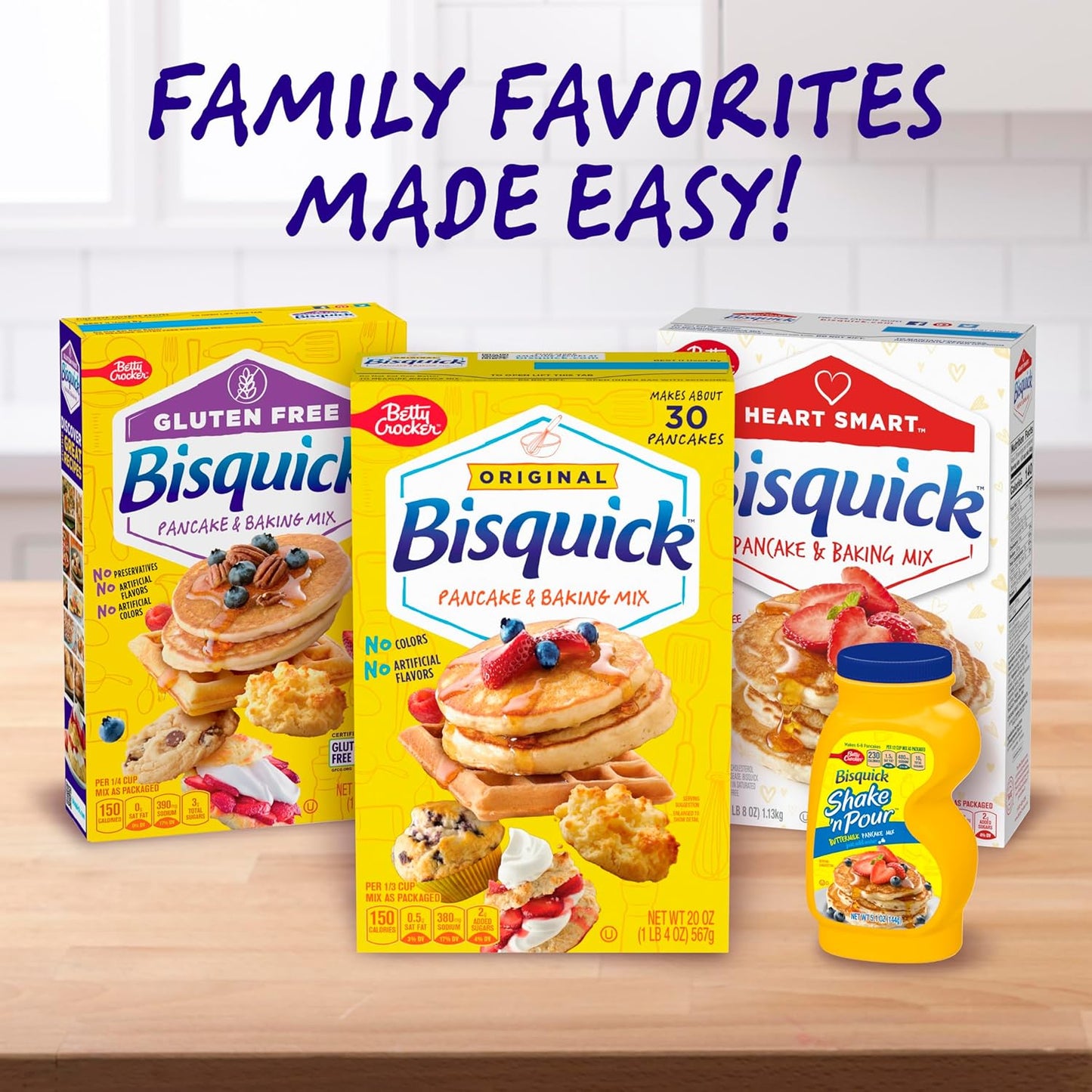 Betty Crocker Bisquick Pancake Mix – Quick and Safe Family Baking for Busy Parents in the Kitchen