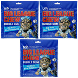 Big League Chew Cotton Candy Bubble Gum 3-Pack - Little League Dugout Snack and Youth Baseball Goody Bag Filler