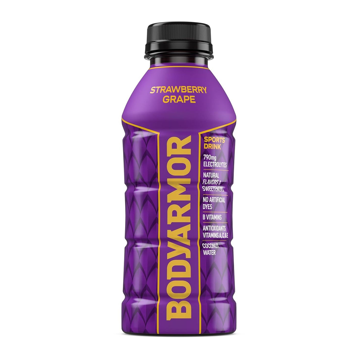 BODYARMOR Sports Drink Strawberry Grape – Clean Hydration for Home Gym and Wellness Routines, 16 Fl Oz Bottles (12 Pack)