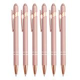 Bribobo Ballpoint and Stylus Combo 8 Pack – Front Desk and Conference Room Supply, Lightweight Metal Pens for Digital Forms