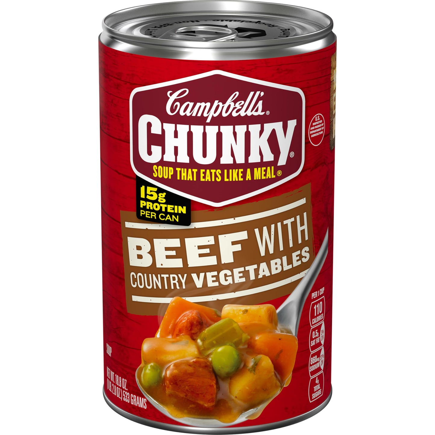 Campbell's Chunky Beef Soup – Hearty Campfire Dinner for Tent and Cabin Trips, 18.8 Oz Can