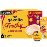 Gevalia Frothy Cappuccino K-Cup Kit – Clean 2-Step Brew for Clutter-Free Counter Mornings