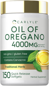 Carlyle Oregano Oil Capsules | Herbal Immune Support for Home Wellness Routine, 150 Count Bottle