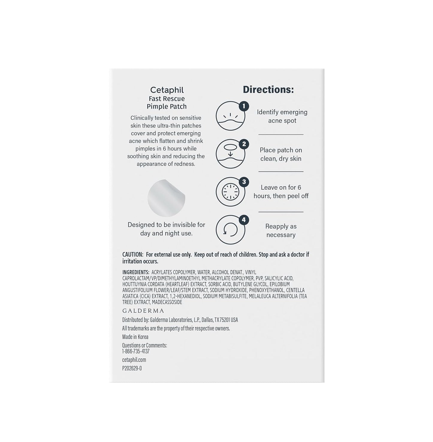 Cetaphil Acne Patches – Understated Vanity Essential for Sensitive Skin, Invisible Under Makeup