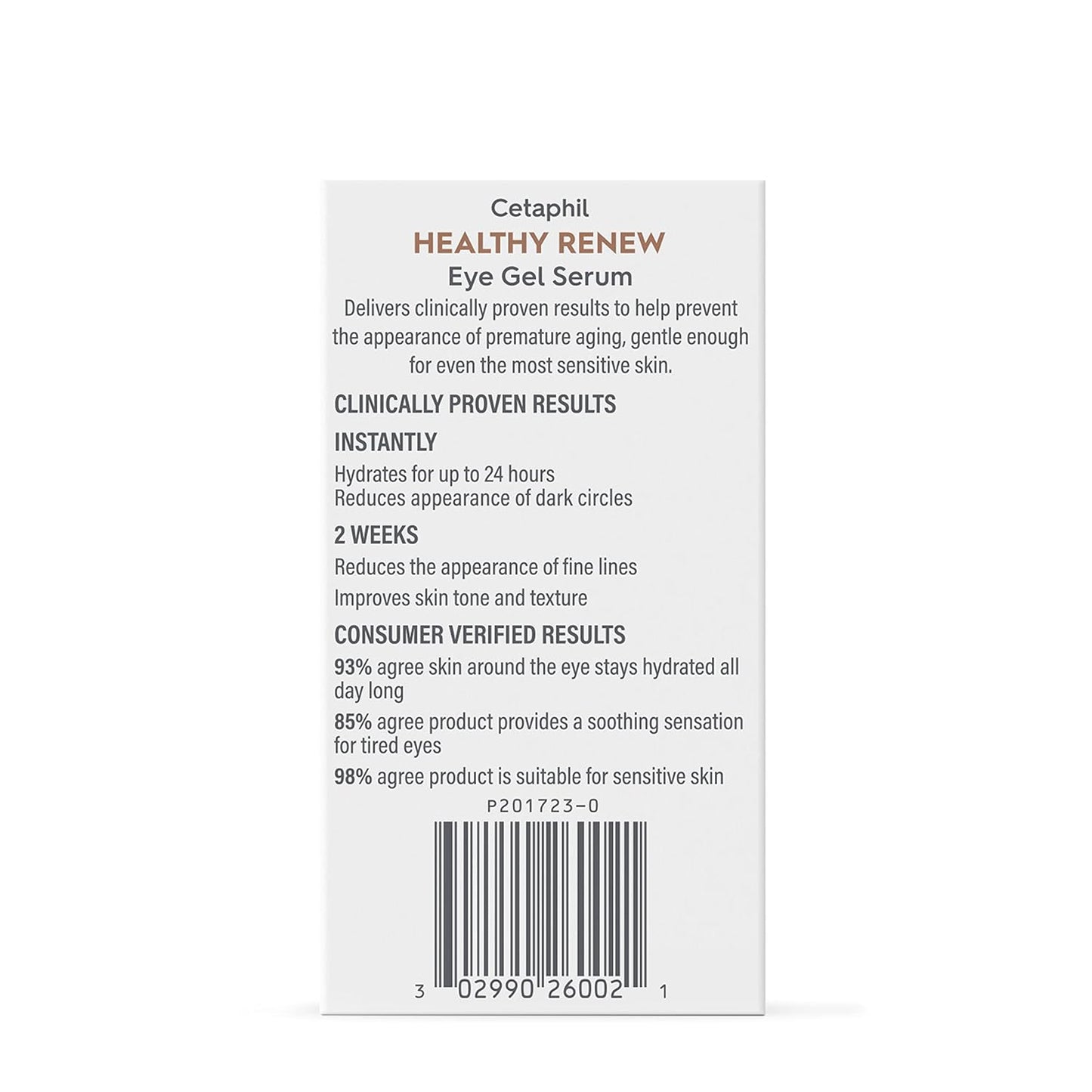 Cetaphil Healthy Renew Eye Gel Serum – Streamlined One Step Eye Treatment, Fragrance Free Serum for Simple Routines