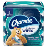 Charmin Flushable Wipes for En-Suite Bathroom Ambiance, Minimalist Counter-Top Hygiene for Modern Homes