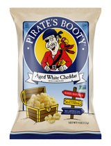Pirate's Booty Aged White Cheddar Cheese Puffs – Office Desk Drawer Snack, Single-Serve 4oz 2-Pack