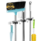 AceMining Heavy Duty Mop Rack – Designer Wall Mount Holder for Garage Entryway Styling and Elevated Home Interiors