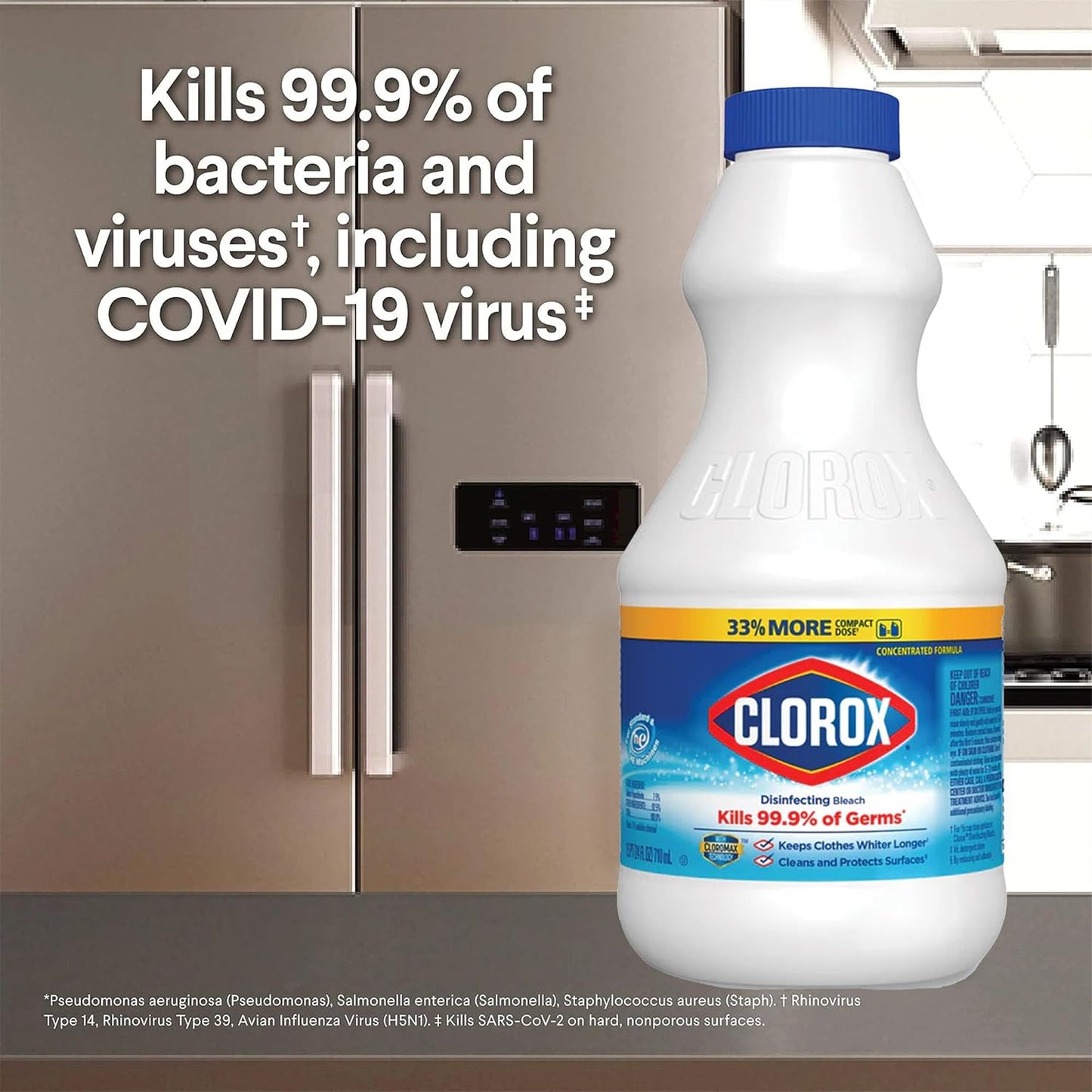 Clorox Concentrated Disinfecting Bleach Cleaner – Hygienic Laundry Brightener for Allergy-Conscious Families