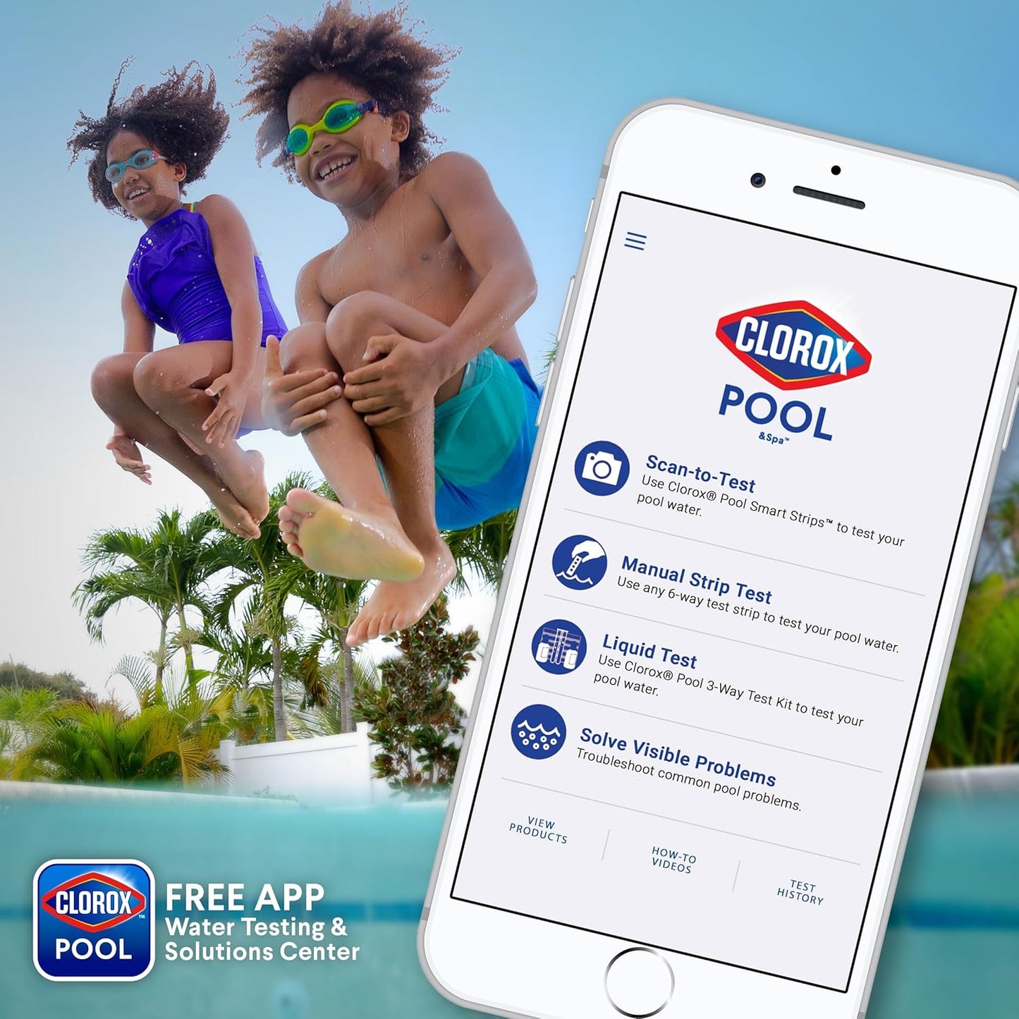 Clorox® Pool&Spa™ Family-Safe Algaecide, Trusted Pool Treatment Safe for Kids and Pets, 128 Fl Oz