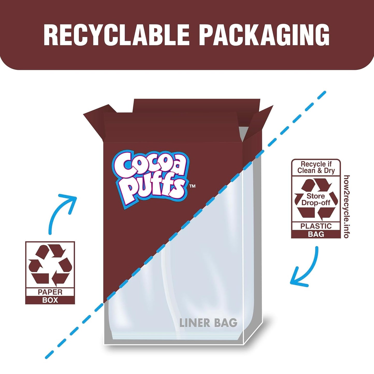 Cocoa Puffs Chocolatey Breakfast Cereal, Made with Whole Grain, 12 Vitamins and Minerals, Mega Size, 25.8 oz