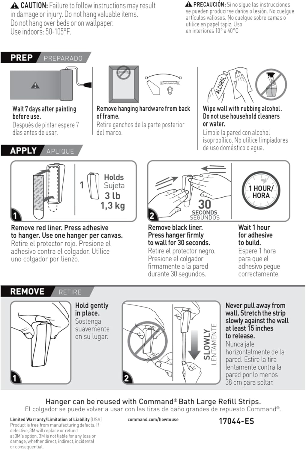 Command Large Canvas Hangers for Living Room Gallery Walls, Damage-Free Decor Upgrade