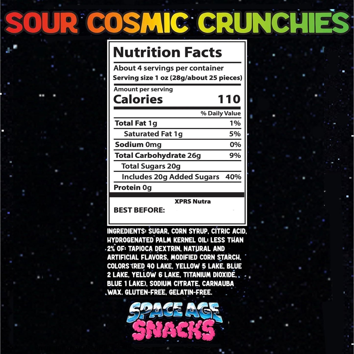 Cosmic Crunchies Freeze Dried Candy - Crunchy Space Themed Lunchbox Snack for Kids - 8 Ounce