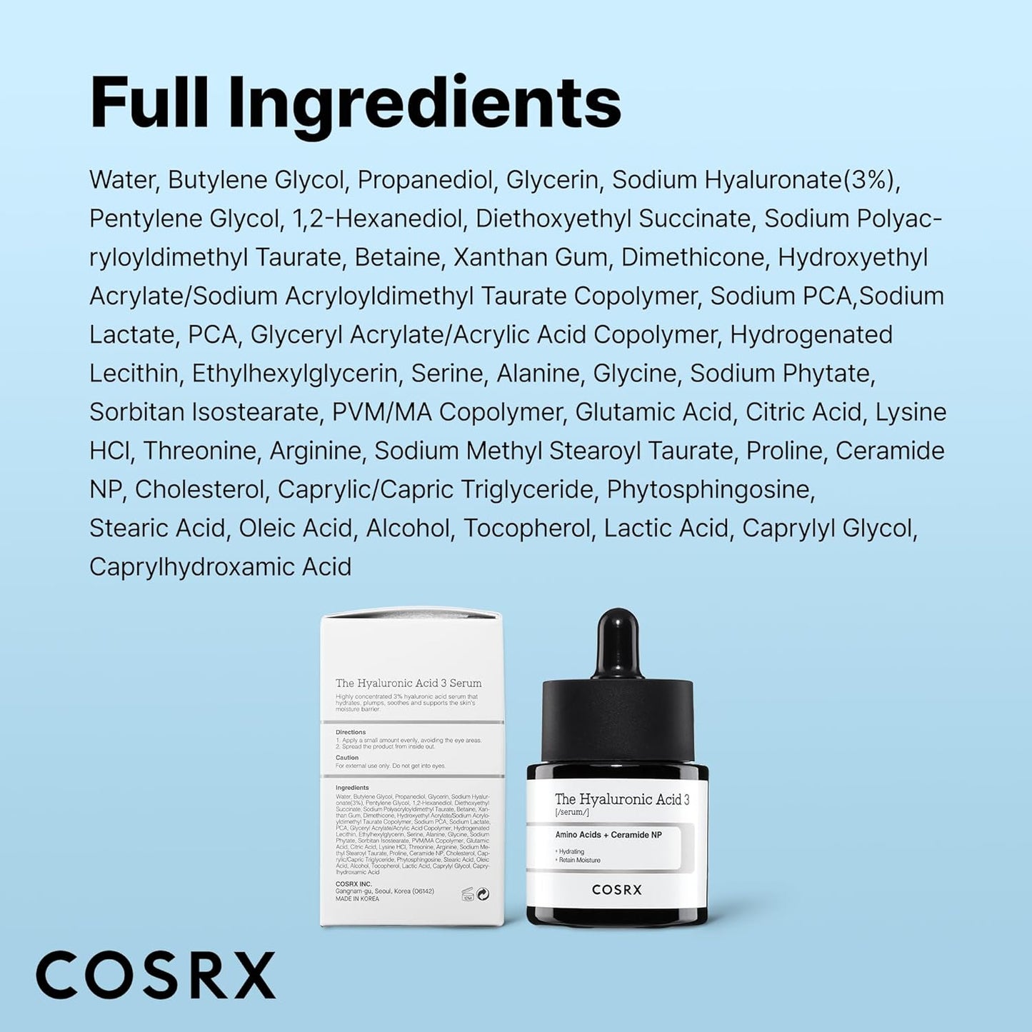 COSRX Hyaluronic Acid 3% Serum – Premium Multi-Active Concentrate for an Elevated Vanity Display