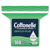 Cottonelle GentlePlus Flushable Wipes – Sensitive Skin Bath Ritual, Post-Soak Refresh for Master Ensuite