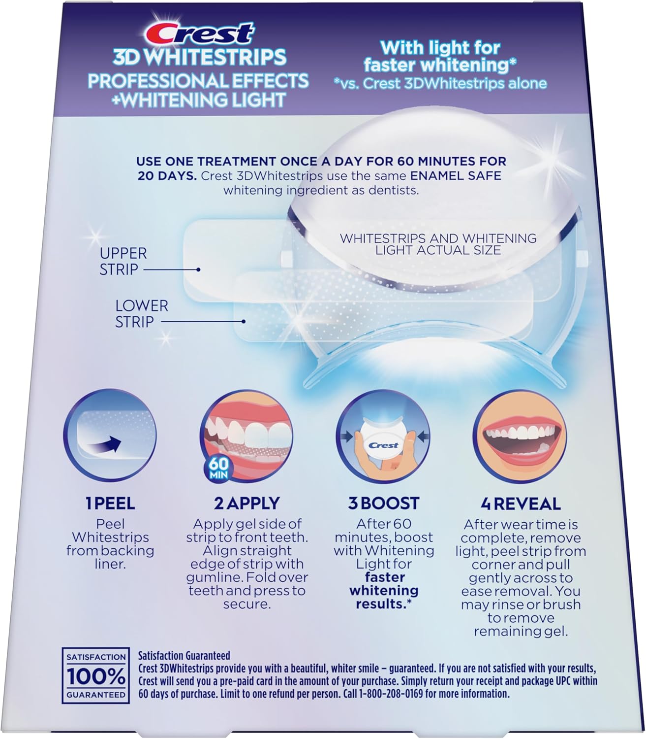 Crest 3D Whitestrips with LED Accelerator – Calming Bathroom Wellness Routine, 20-Day Treatment