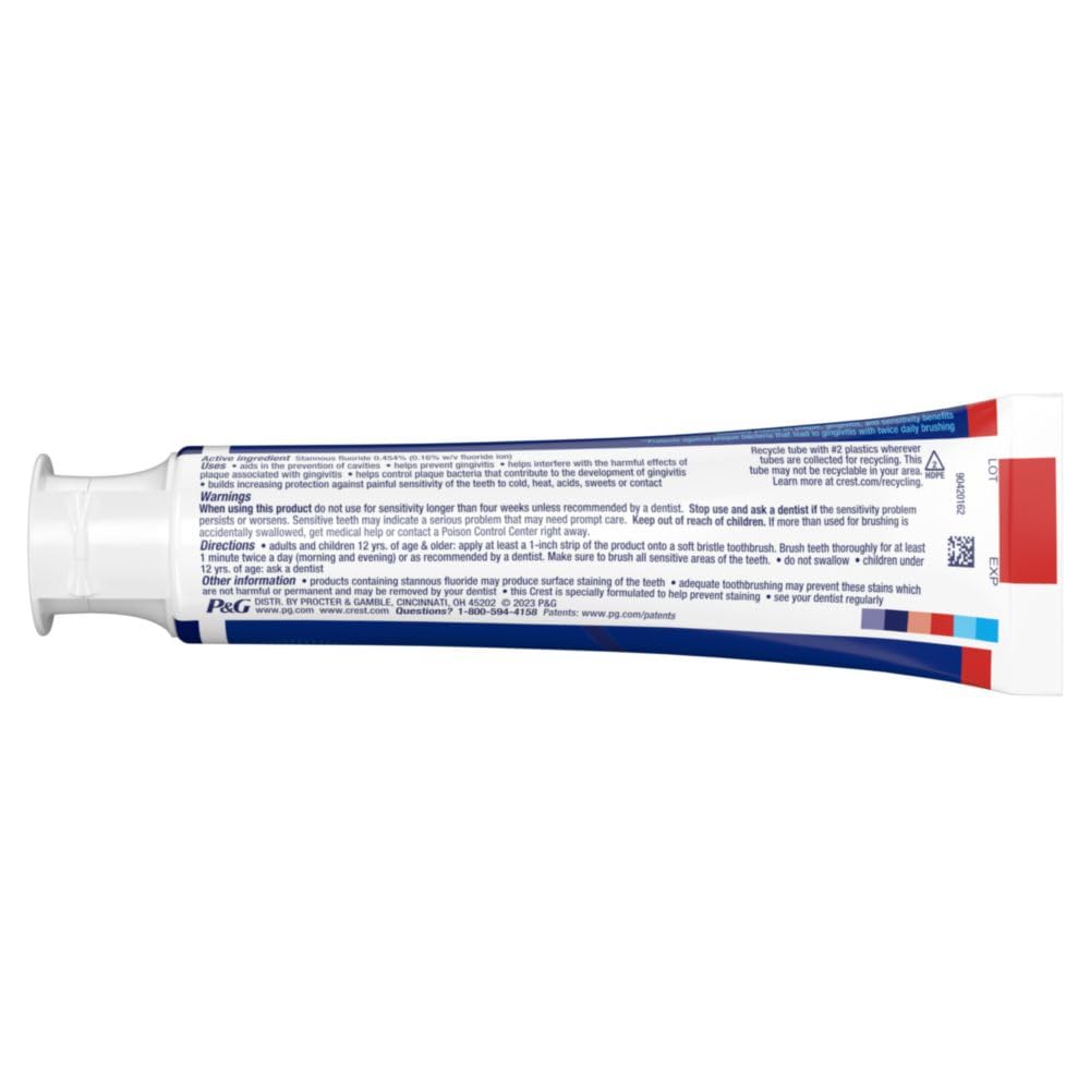 Crest Pro-Health Advanced Toothpaste – Trusted Sensitive Teeth and Gingivitis Care for Worry-Free Family Brushing, 5.1 Oz