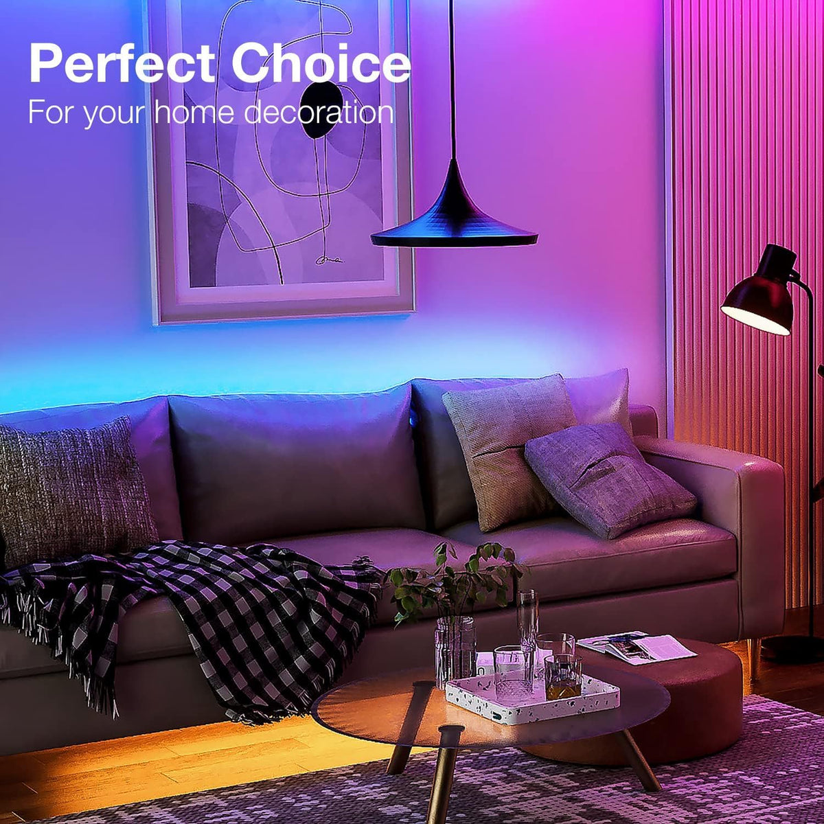 DAYBETTER LED Strip Lights 100ft – Flameless Low Heat LED Lighting Safe Around Kids Pets and Overnight Bedroom Use